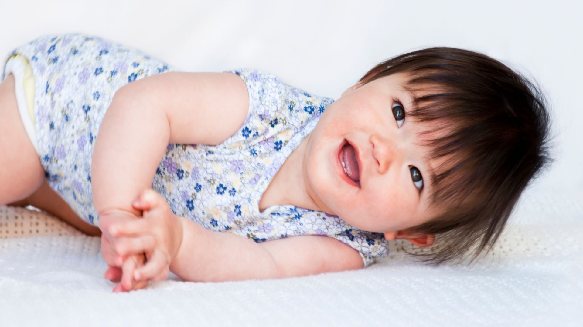 An Asian Baby Girl Playing